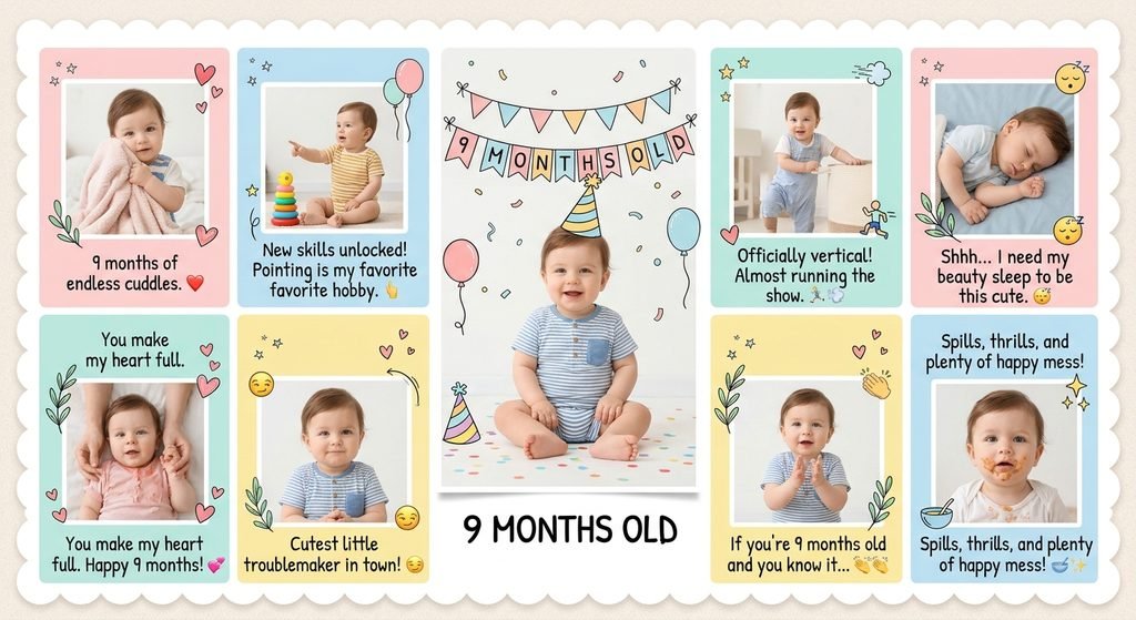 9 month birthday captions for instagram