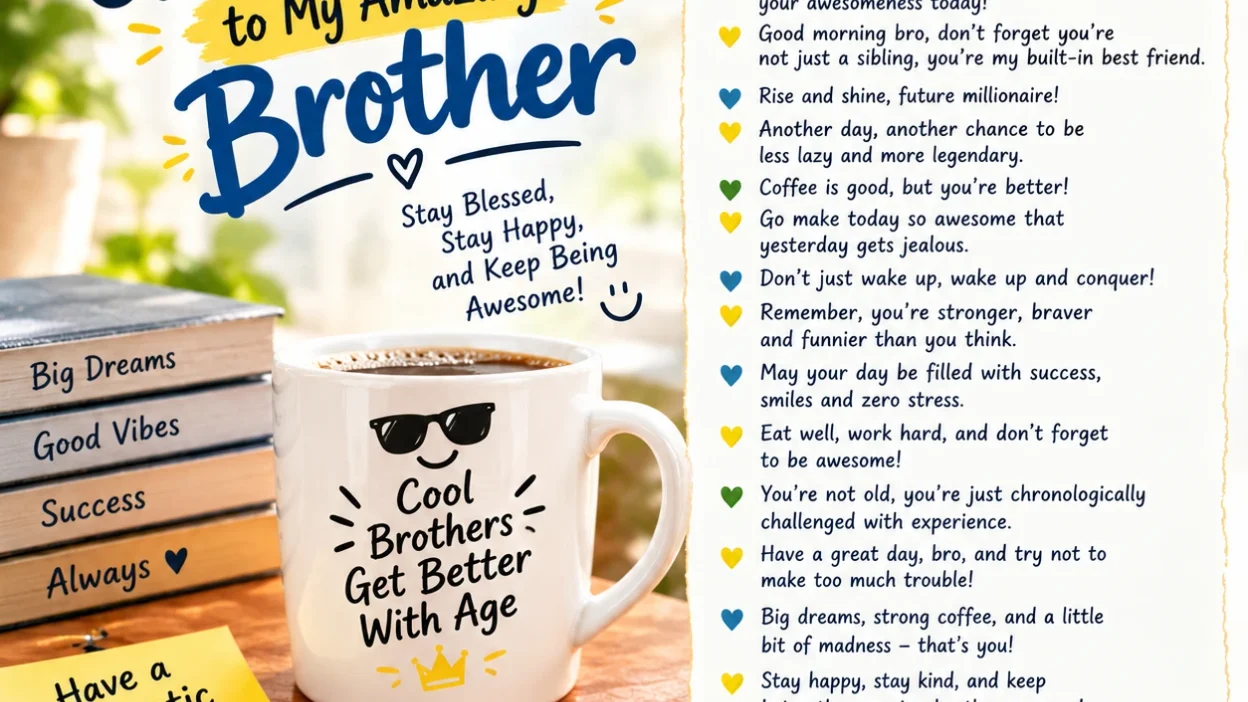 funny sweet morning messages brother