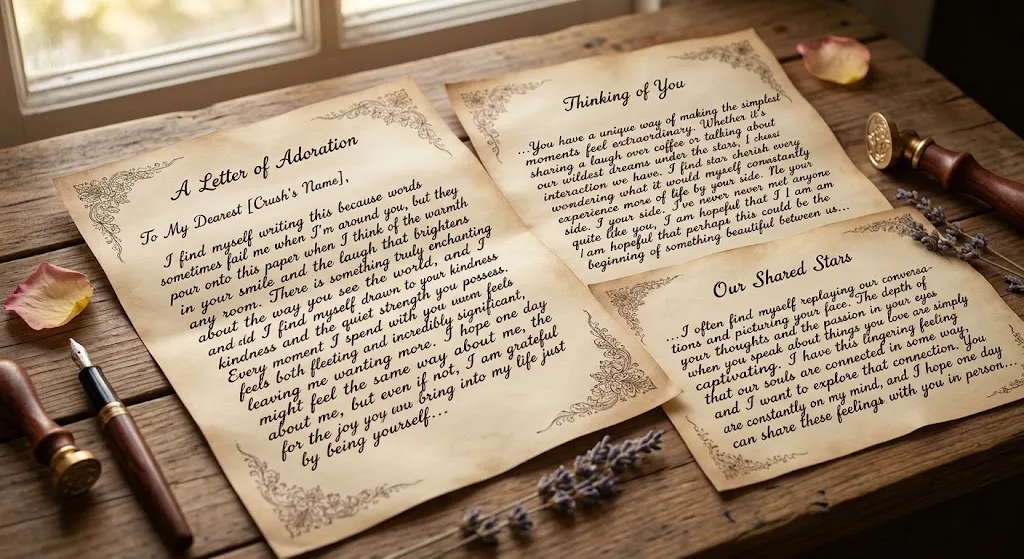 Romantic Love Letters to Crush: Sweet, Heartfelt, and Cute Messages